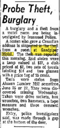 Classic Motor Inn (Sandpiper Motel) - 1976 Robbery